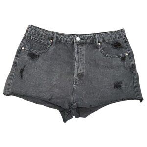 Wild Fable Womens Black Distressed Super High Rise Cutoff Shorts 16